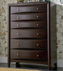 Leon Cappuccino 6 Drawer Tall Chest of Drawers Room