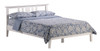Hollywood White Platform Bed Frame with Headboard