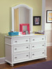 Daphne White Girls Dresser shown with Optional Mirror Room 2