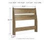 Deanlow Twin Panel Headboard in Honey