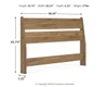 Deanlow Full Panel Headboard in Honey
