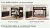 Foster Espresso Twin XL Bunk & Dresser Bedroom Set — Ladder choice guide — Choose either ladder at no additional charge.
