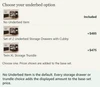 Foster Espresso Twin XL Bunk & Dresser Bedroom Set — Underbed selection guide — No Underbed Item is the default. Every storage drawer or trundle choice adds the displayed amount to the base-set price.
