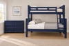 Annapolis Blue Twin-over-Queen Bunk & Dresser Bedroom Set — Alternate lifestyle — Base set: bunk with included access and one six-drawer dresser. No Underbed Item. Mattresses, bedding and decor are not included.