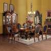Cherry room scene: this offer supplies six selected side chairs; pictured armchairs, hutch and accessories are excluded.
