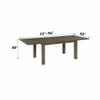 Included Nabirye73160 extension table, manufacturer diagram:72–96L x42W x30H inches. Four Nolan72852 chairs are included and shown separately.