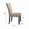 Manufacturer Nolan chair diagram:21W x26D x40H inches; seat height21 inches. Four chairs included.