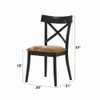 Manufacturer Hillary chair diagram:20W ×21D ×37H inches; seat height18 inches.