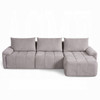 Front view of the included Dorcas sectional and chaise configuration.