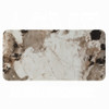 Willene ceramic tabletop with a marble-look pattern.