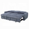 Manufacturer view of the sectional converted for sleeping.