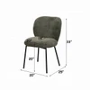 Manufacturer chair dimensions: 20W × 25D × 33H inches; seat height approximately 20 inches.