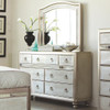 Belle Maison Metallic Platinum Arch Mirror shown with Optional Dresser Room