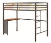 Sega Metal Twin Loft Bed with Desk
