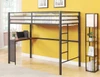 Sega Metal Twin Loft Bed with Desk