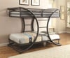 Belden Gray Twin Size Metal Bunk Beds Room