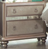 Belle Maison Metallic Platinum Nightstand Room