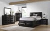 Kendall Black Bookcase Queen Captains Bed Room