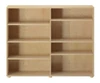 Lingo Natural 8 Shelf Bookcase Front View