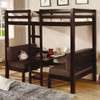 Winnebago Cappuccino Twin Dual Function Bunk Bed Padded Bench Seats Up Room