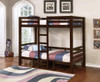 Winnebago Cappuccino Twin Dual Function Bunk Bed Padded Bench Seats Down with Bedding Room