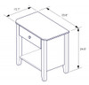 Sullivan Kids Nightstand Dimensions