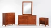 Sullivan Kids Nightstand Cherry Finish shown with Chest of Drawers, Dresser and Mirror