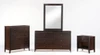Sullivan Kids Nightstand Chocolate Finish shown with Chest of Drawers, Dresser and Mirror