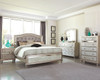 Belle Maison Metallic Platinum Upholstered Bed Room