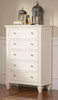 Dana Point White 5 Drawer Chest Room