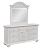 Seabrook Cottage White Triple Dresser shown with optional Dressing Mirror