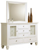 Dana Point White 11 Drawer Dresser shown with Optional Mirror
