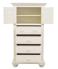 Seabrook Cottage White Lingerie Chest Front View Doors and Drawers Open