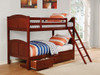 Simmons Twin over Twin Bunk Bed shown with Optional Storage Drawers Room