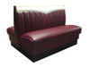 Fairlane Retro Diner Double Booth shown with Burgundy Vinyl