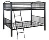 Volt Black Full over Full Metal Bunk Beds Angled View