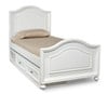 Daphne White Panel Twin Beds for Girls shown with Optional Set of 2 Under Bed Storage Drawers