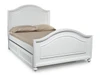 Daphne White Panel Full Size Beds for Girls shown with Optional Twin Storage Trundle