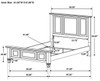 Dana Point White Queen Panel Bed Dimensions