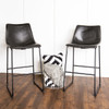 Antonio Bar Stools Black Faux Leather in room