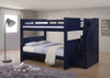 Annapolis Blue Full over Full Bunk Beds with Stairs Room