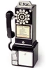 1950's Public Payphone Black