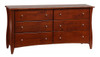 Eastwood Cherry 6 Drawer Dresser