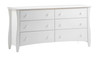 Hollywood White 6 Drawer Dresser