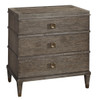 Martens Brown Driftwood 3 Drawer Nightstand