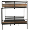 Ballard Industrial Metal Queen over Queen Bunk Bed Side View