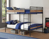 Ballard Industrial Metal Queen over Queen Bunk Bed Room