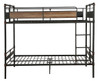 Ballard Industrial Metal Queen over Queen Bunk Bed Back View