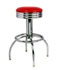 Grus Retro Swivel Bar Stool shown with Red Cracked Ice Vinyl
