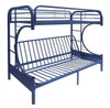 Cabot Blue Twin XL over Queen Futon Bunk Bed Angled